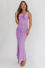 Daly Waist Sash Maxi Dress Lilac