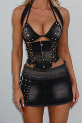 Misty Mini Skirt Black