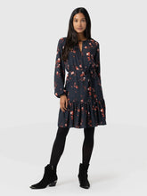 Fia Mini Tiered Dress - Dark Roses