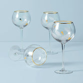 Holiday Gold 4-Piece Balloon Glass Set