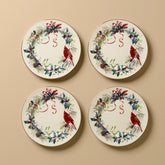 Winter Greetings Salad Plates, Set of 4