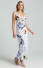 Romilly Maxi Dress - Strappy Cowl Neck Slip in La Reverie Print