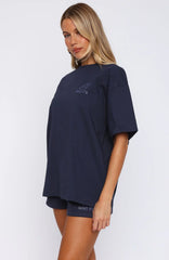 Always Shining Oversized Tee Navy
