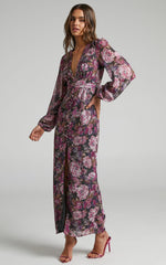 Lorelei Maxi Dress - V Neck Balloon Sleeve Dress in Harvest Floral