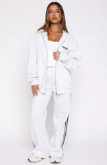 Lucky Thirteen Charise Wide Leg Sweatpants Grey Marle