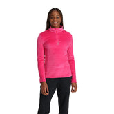 Womens Shimmer Bug Half Zip - Pink