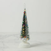 Snowy Wonderland LED Lit Brush Tree in Glass