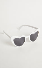 Isobel Heart Sunglasses in White