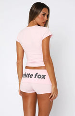 From The Archives Gigi Fold Over Booty Shorts Pink