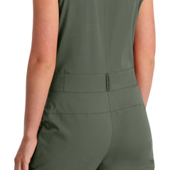 Womens Shift Jumpsuit - Thyme Green