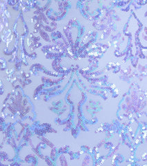 Paulina Strappy Open Back Slit Sequin Formal Dress