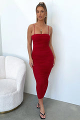 Zena Full Length Dress - Burgundy
