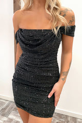 Nara Dress - Black Sequin