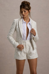 Marena | Cream Boucle Tailored Blazer