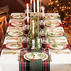 Holiday Plaid Dinner Plates, Set of 4