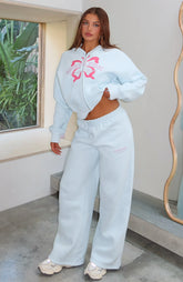 Lucky Thirteen Audrina Wide Leg Sweatpants Blue