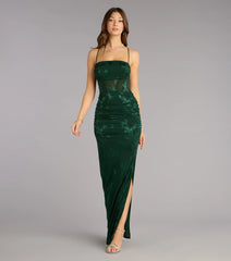 Sydney Lace Corset Mermaid Slit Formal Dress