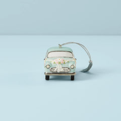 Personalized Just Married Vintage Car Ornament