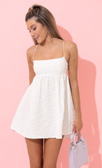 Baby Doll Dress in Floral White