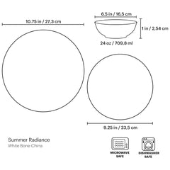 Summer Radiance 12-Piece Dinnerware Set
