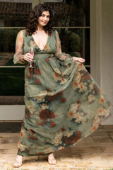 Layla Tulle Maxi Dress | Olive + Rust