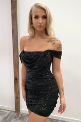 Nara Dress - Black Sequin
