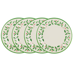 Holiday 4-Piece Melamine Dinner Plate Set