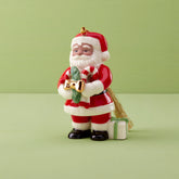 African American Santa With Pickle Ornament