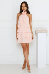 Pretty Wink Halter Mini Dress Pink