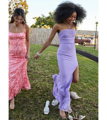 Cindy Beaded Strapless Column Formal Dress