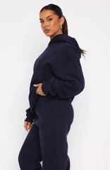 Stay Lifted Oversized Hoodie Navy