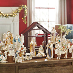 First Blessing Nativity Teal Camel Figurine