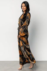 Helen Maxi Dress | Black + Gold