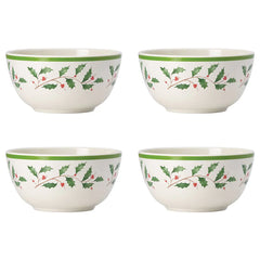 Holiday Melamine 4-Piece All-Purpose Bowl Set