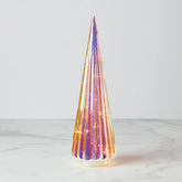 LED Lit Translucent Glass Holiday Tree