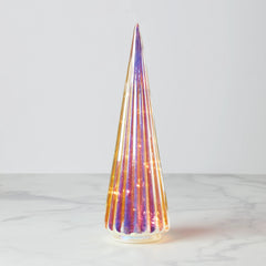 LED Lit Translucent Glass Holiday Tree