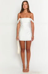 Zoella White Off The Shoulder Mini Dress
