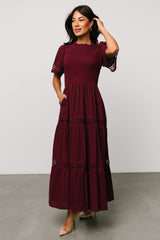 Loveland Geo Lace Maxi Dress | Mulberry