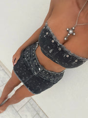 Starlynn Crop Top Black Wash