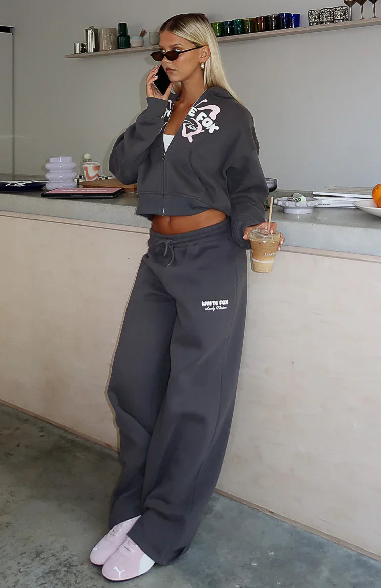 Lucky Thirteen Audrina Wide Leg Sweatpants Volcanic