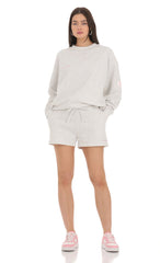 Embroidered Sports Suit in Grey