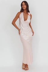 Easy Love Contrast Maxi Skirt Pink