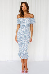 Blessings Midi Dress Blue