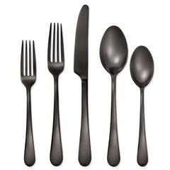 Mirabella Satin Gunmetal 30-Piece Flatware Set