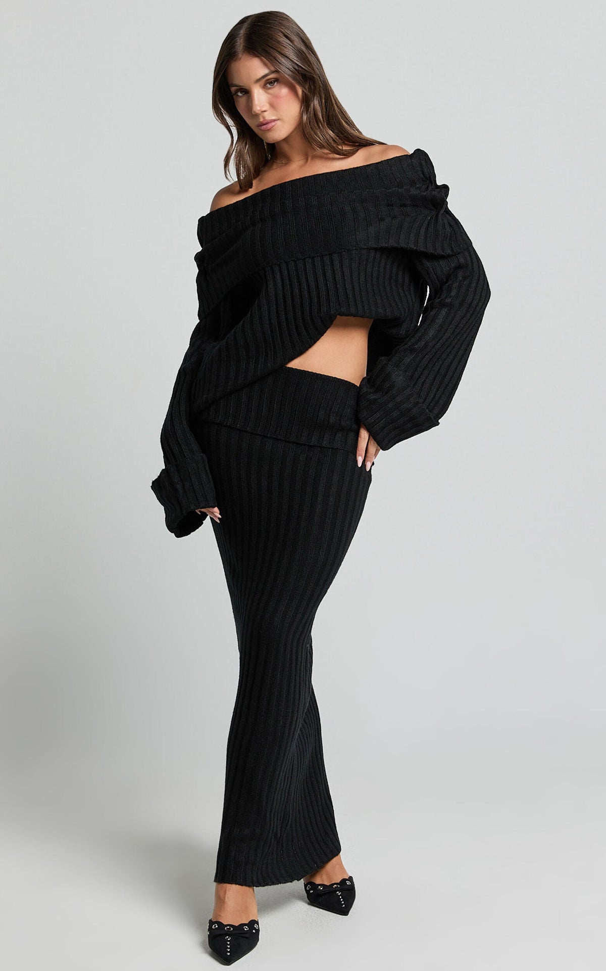 SNDYS the Label - Brooks Maxi Skirt in Black