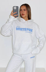 Give It A Try Oversized Hoodie Grey Marle