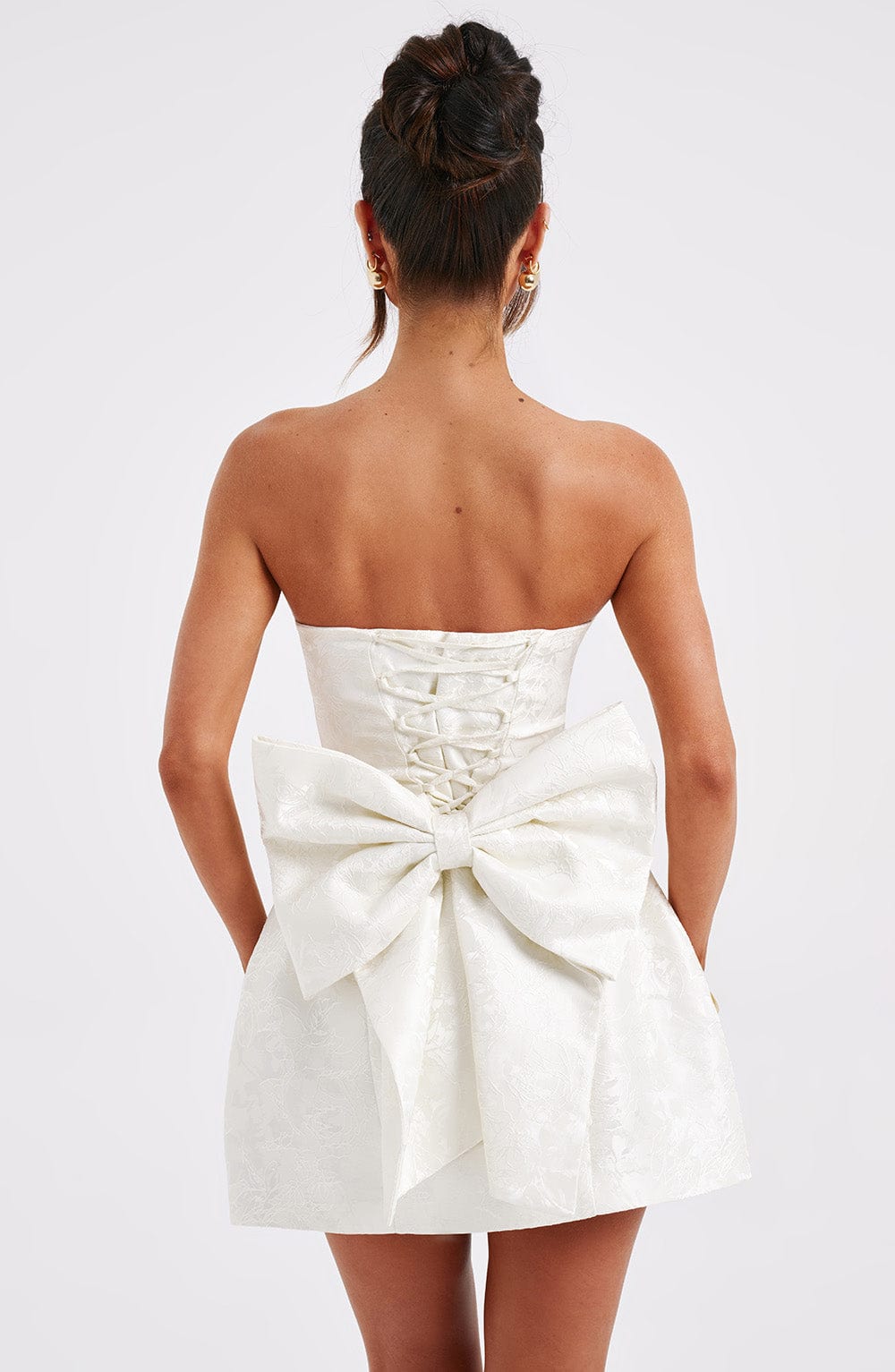 Elenora Mini Dress - BLUSH/IVORY