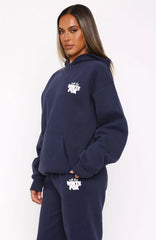 With Love Always Oversized Hoodie Navy