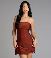 No Effort Drama Lace-Up Mini Dress