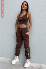 Zeuse Singlet Crop - Brown